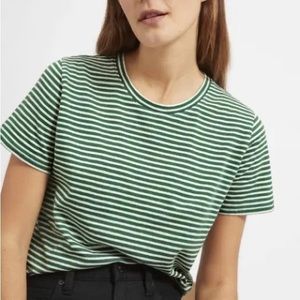 Everlane Striped Green T shirt size small